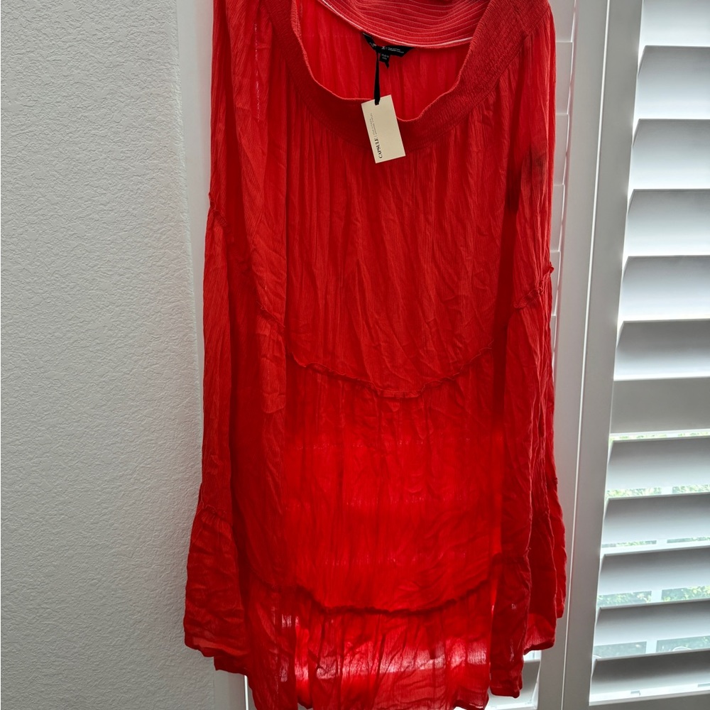 Orange maxi skirt US24